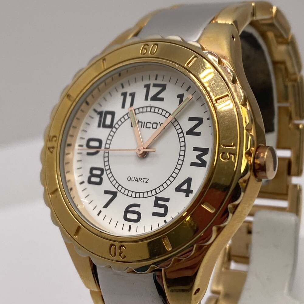 Chicos Omens Gold Tone Watch Works New Battery
